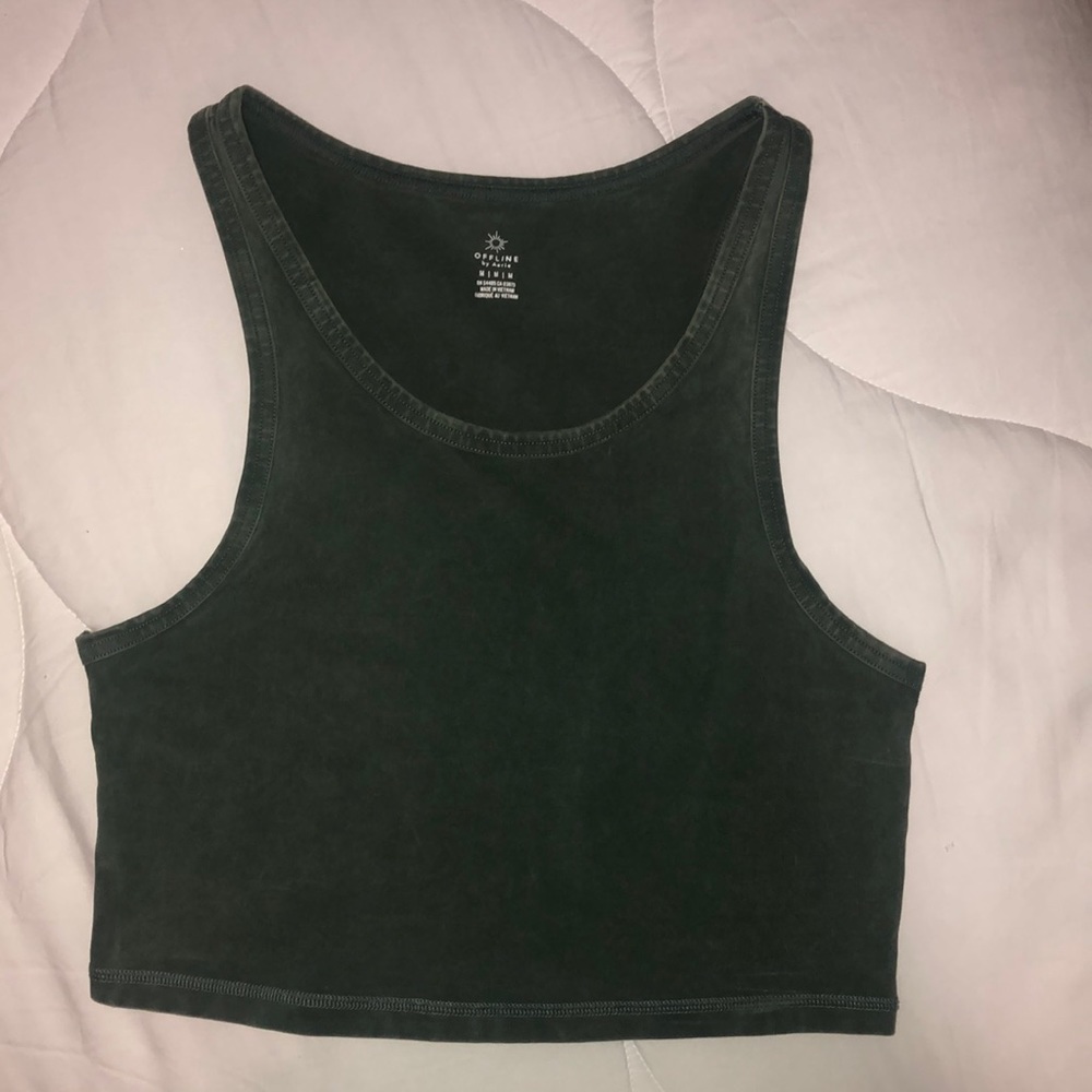 Hunter green crop top